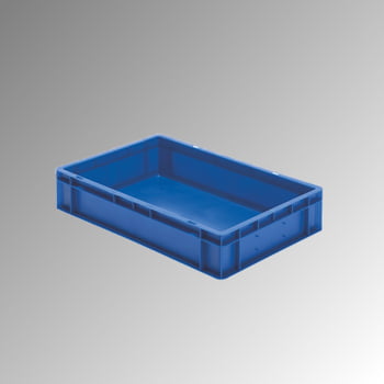 Eurobox - Eurokasten - Volumen 22 l - Boden und Wände geschlossen - 120 x 400 x 600 mm (HxBxT) - VE 2 Stk. - GRAU (Beispielabbildung in blau)
