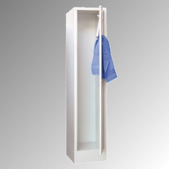Wäschesammelschrank - 1.850 x 400 x 500 mm (HxBxT) - Füße - Zylinderschloss - lichtgrau