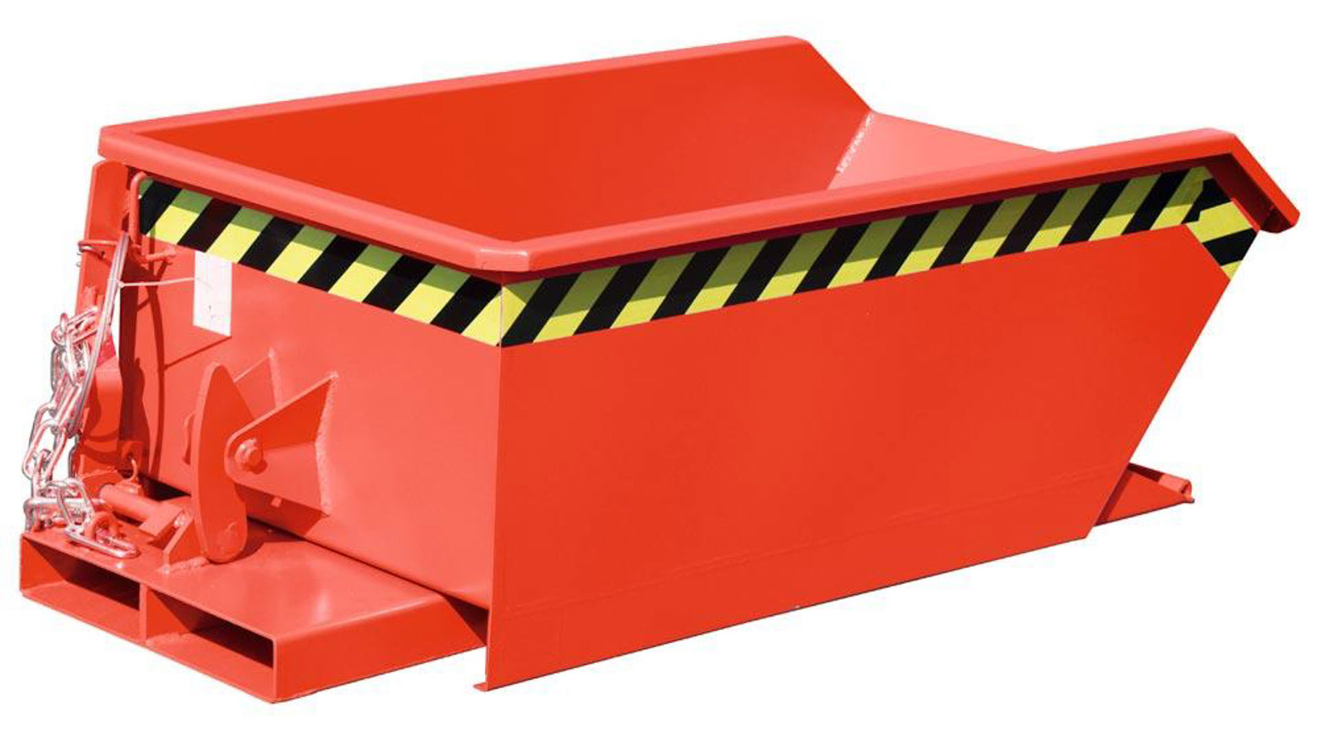 Kippbehälter - niedrig - Volumen 230 l - Tragkraft 750 kg - 450 x 680 x 1.385 mm (HxBxT) - feuerrot