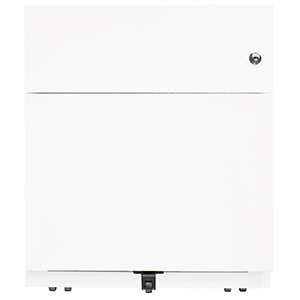 Rollcontainer, BxTxH 420x565x495 mm, 1 Schublade, 1 Hängeregistratur, seitliche Griffleisten, weiß