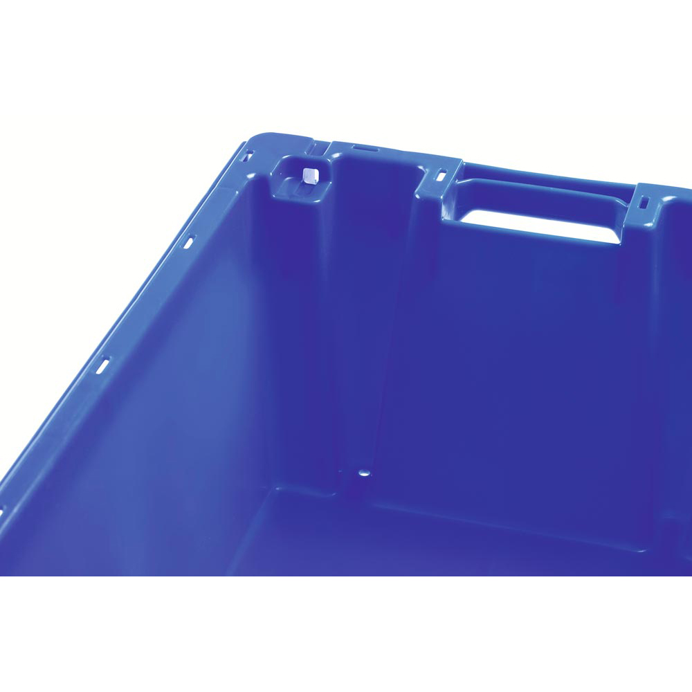 Drehstapelbehälter, m. Bodenlochung,  BxTxH 600x400x225 mm, blau, VE 2 Stück