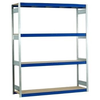 Weitspannregal EMMA - Breite: 201 cm - Tiefe: 80 cm - Höhe: 250 cm - 4 Böden - Grundfeld