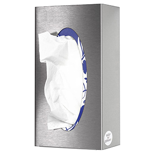 Edelstahl Wandspender, 1-fach für Handschuhboxen, geschlossen, 250x130x80 mm, inkl. Befestigungsmaterial