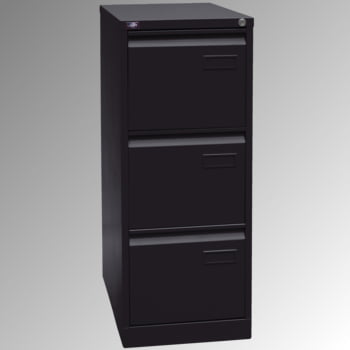 Bisley Light Hängeregistraturschrank - 3 Schubladen - einbahnig - Farbe schwarz