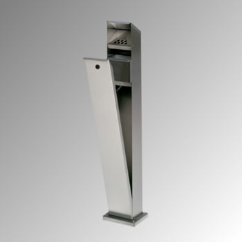 Standascher - (HxBxT) 1.150x180x150 mm - Volumen 2 l - Farbe Edelstahl