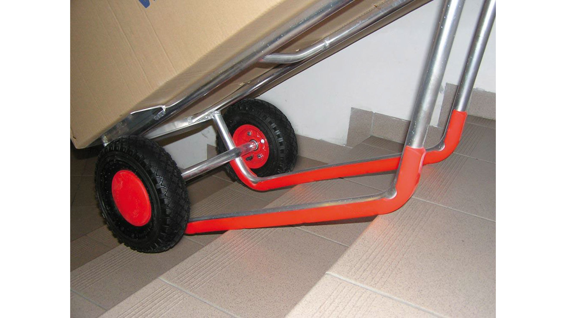 Sackkarre, Alu-Karre - Schaufel 320 x 250 mm - Traglast 200 kg - Luftbereifung - Gleitkufen