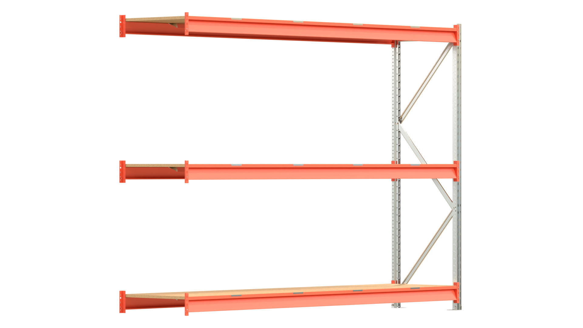 Weitspannregal EMMA - Höhe: 200 cm - Fachbreite: 270 cm - Tiefe: 60 cm - Anbaufeld