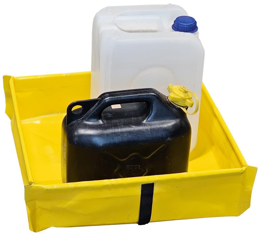 Flexible Auffangwanne, BxTxH 400x400x120 mm, Aufnahme 19 Liter, Gewicht 0,6 kg