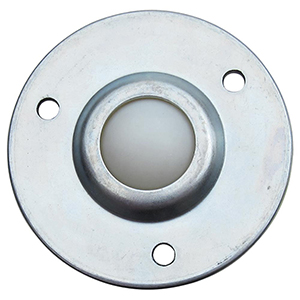 Kugelrolle mit Befestigungplatte, Kugeldurchm. 25 mm, Traglast 55 kg, Nylonkugel, Gehäuse verzinkt, MINDESTABNAHME 10 Stück