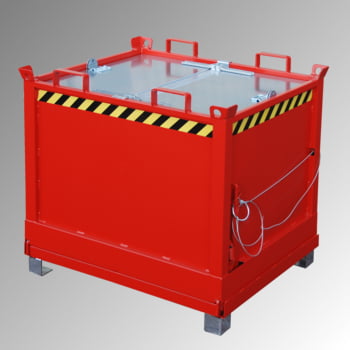 Klappbodenbehälter - 1.500 l Volumen - 1.500 kg - kranbar - gelborange