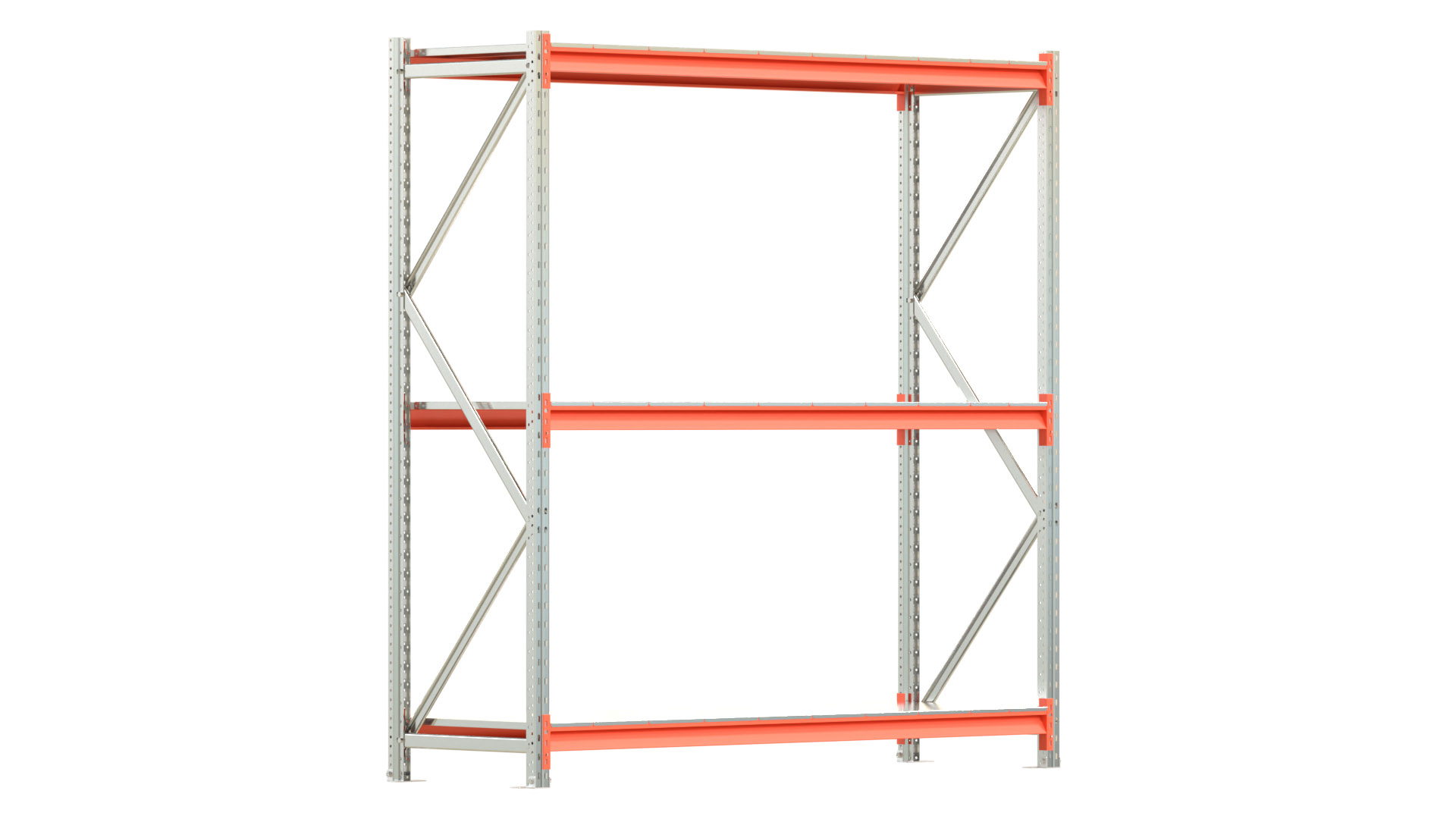 Weitspannregal EMMA - Höhe: 200 cm - Fachbreite: 185 cm - Tiefe: 60 cm - Grundfeld