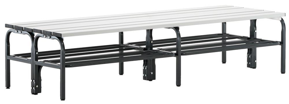 Garderobenbank, doppelseitig, Breite 150 cm, Höhe 45 cm, Tiefe 70 cm