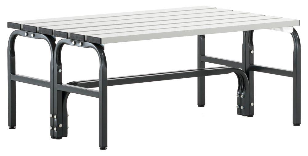 Garderobenbank, doppelseitig, Breite 101,5 cm, Höhe 45 cm, Tiefe 70 cm