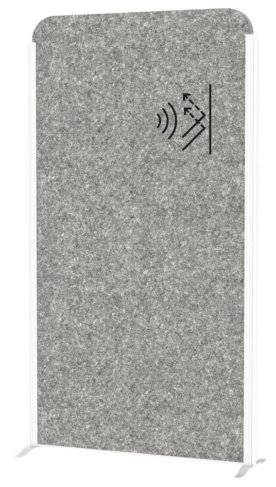 Akustik-Stellwand, BxTxH 1000x44x1800 mm