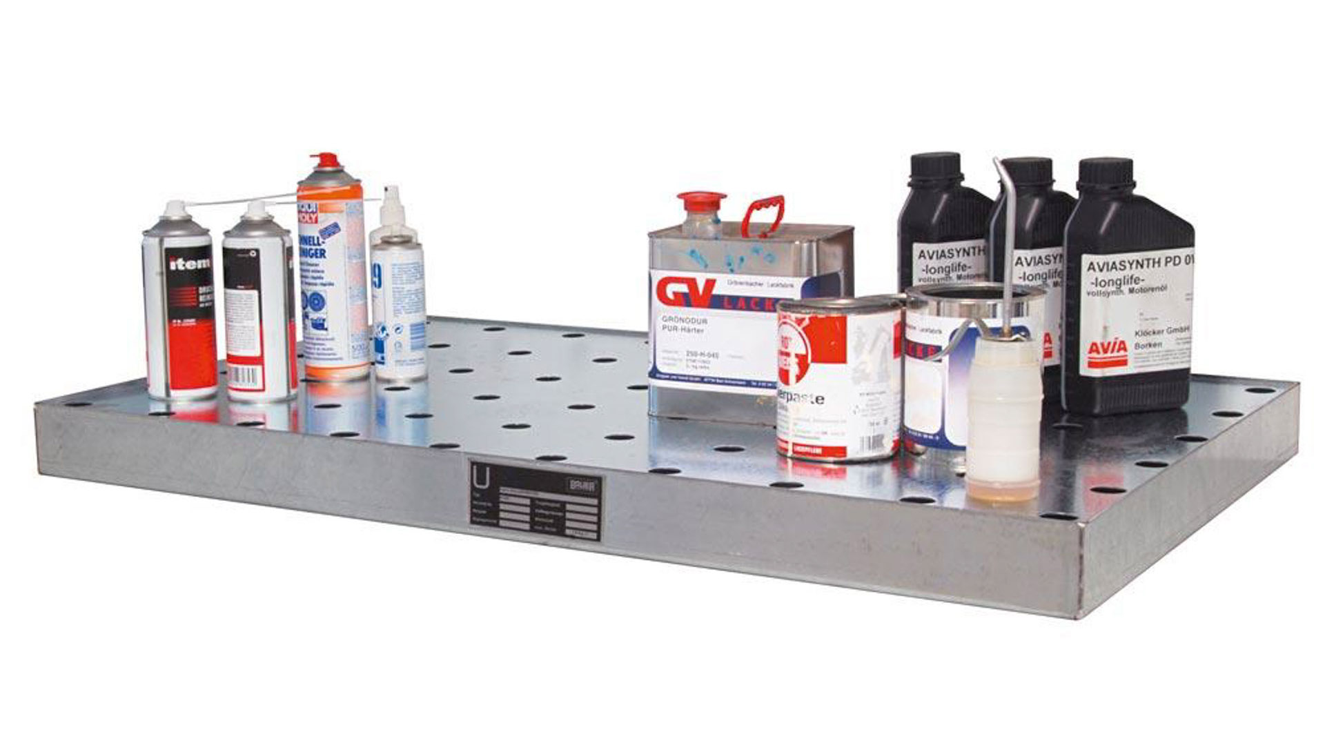 Kleingebindewanne - Volumen 20 l - (HxBxT) 60 x 940 x 370 mm - verzinkt