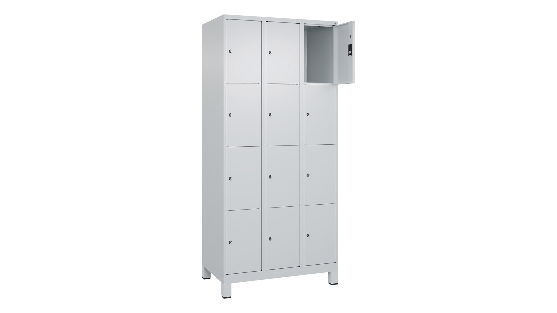 Fächerschrank, Breite 90 cm, Höhe 195 cm, Tiefe 50 cm, 12 Fächer