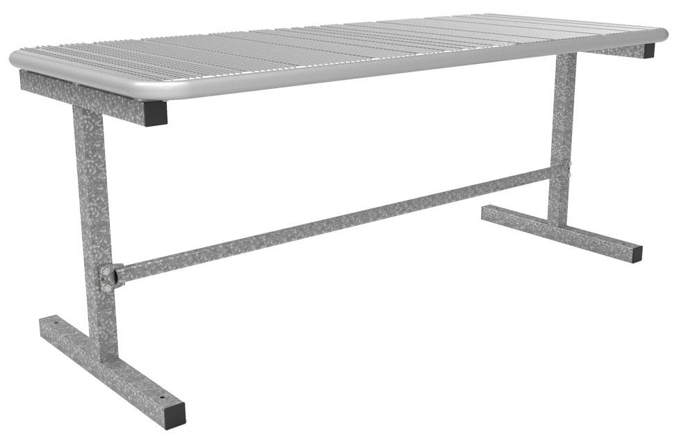 Tisch mit Drahtgitterplatte