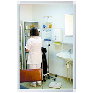 Flachspiegel mit Rahmen, Spiegelfläche BxH 600x800 mm, Rahmen BxH 640x840 mm, Gewicht 5 kg