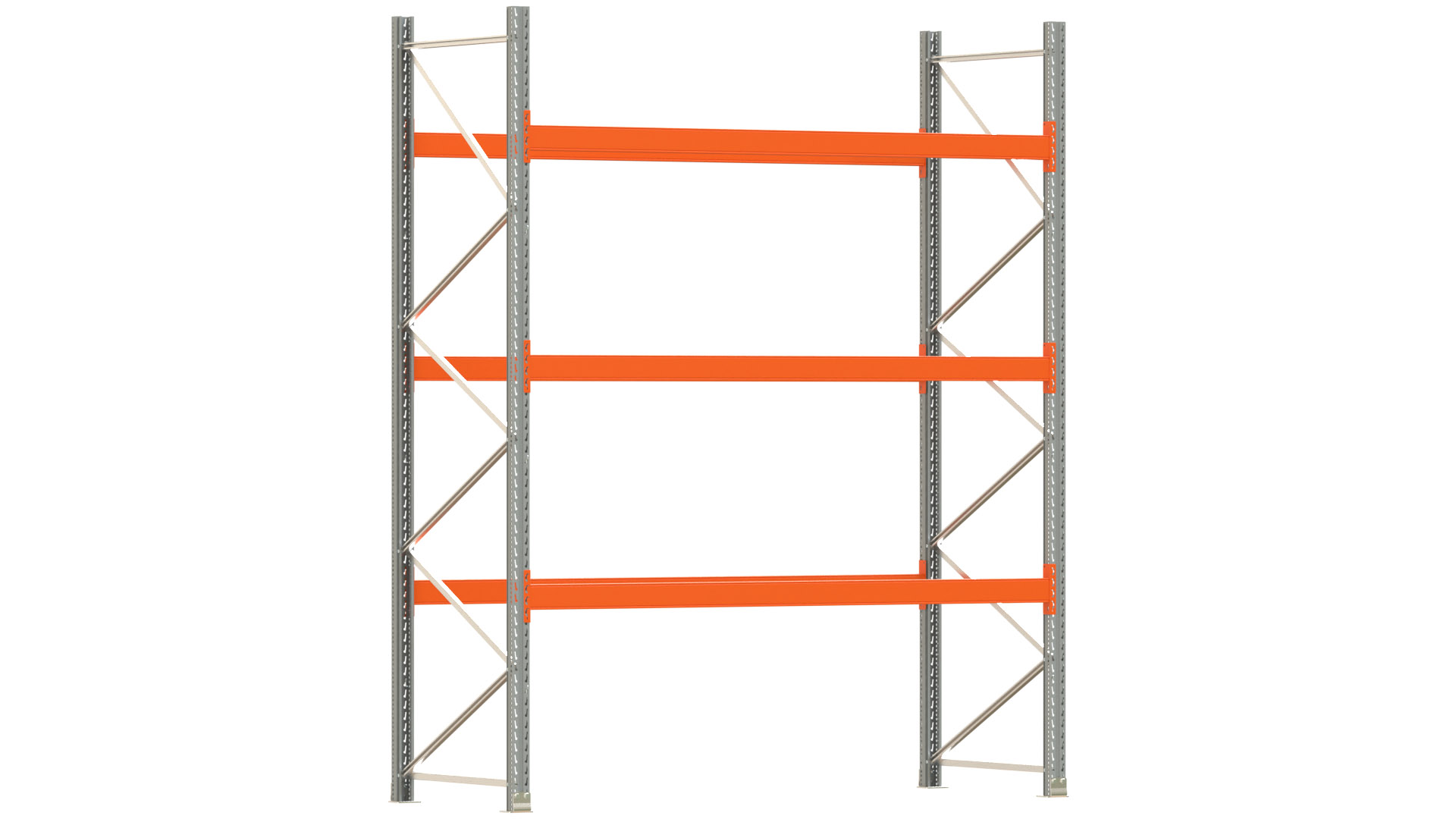 Palettenregal ARTUS - Breite 287 cm - Höhe 350 cm - Tiefe 110 cm - max. Fachlast 2100 kg - 12 Palettenplätze