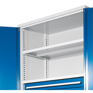 Schublade, enzianblau RAL 5010, Traglast 110 kg, BxH 1000x175 mm