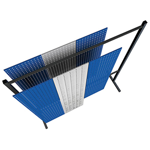 Eck-Mittelstütze, 135 Grad-Stütze, Höhe 2050 mm, RAL 7016