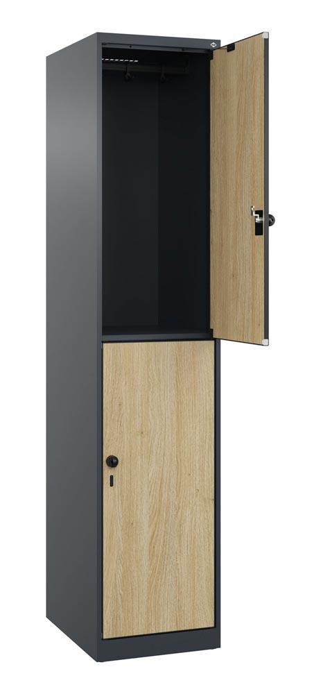 Fächerschrank, doppelstöckig, bodenstehend