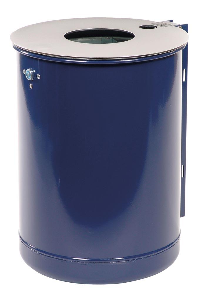 Rund-Abfallbehälter - Edelstahldeckel