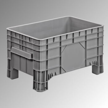 PE Palettenbox - 220 l - 550 x 1.040 x 640 mm (HxBxT) - Wände geschlossen - grau