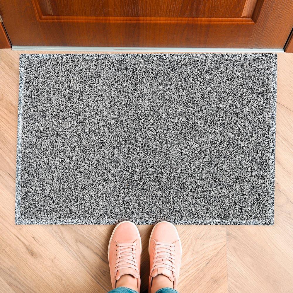 Schmutzfangmatte, Innenbereich, Vinyl mit Umrandung und Rückeneinfassung, LxB 900x1200 mm, schwarz/weiß