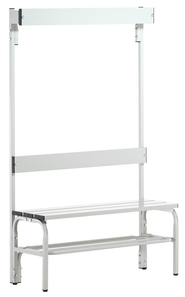 Garderobenbank, einseitig, Breite 101,5 cm, Höhe 165 cm, Tiefe 37,5 cm