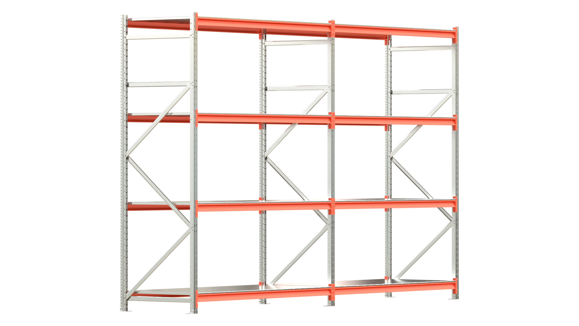 Weitspannregal EMMA - Höhe: 250 cm - Fachbreite: 185 cm - Tiefe: 80 cm - Set