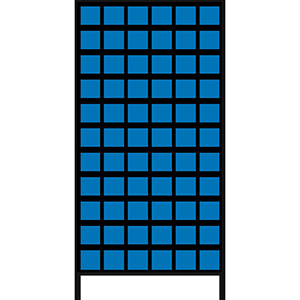 Kleinteileregal, Magazinregal, mit Sichtlagerkästen
