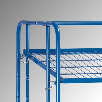 Fetra - Etagenwagen m. Schrägböden - Tragkraft 500 kg - 1.800 x 1.830 x 620 mm (HxBxT) - 4 Drahtgitter-Böden