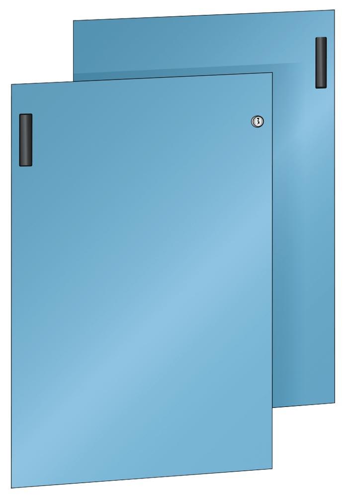 Vollblechschiebetüren für Aufsatzschrankgehäuse