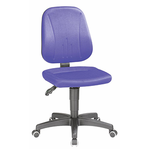 Arbeitsdrehstuhl, Sitz Höhe 440-620 mm, Stoffpolster blau, mit Rollen