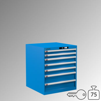 Lista Schubladenschrank - 14.409.010 - 850x717x725 mm (HxBxT) - 7 Schubladen - 75 kg - Key Lock - lichtblau (RAL 5012)