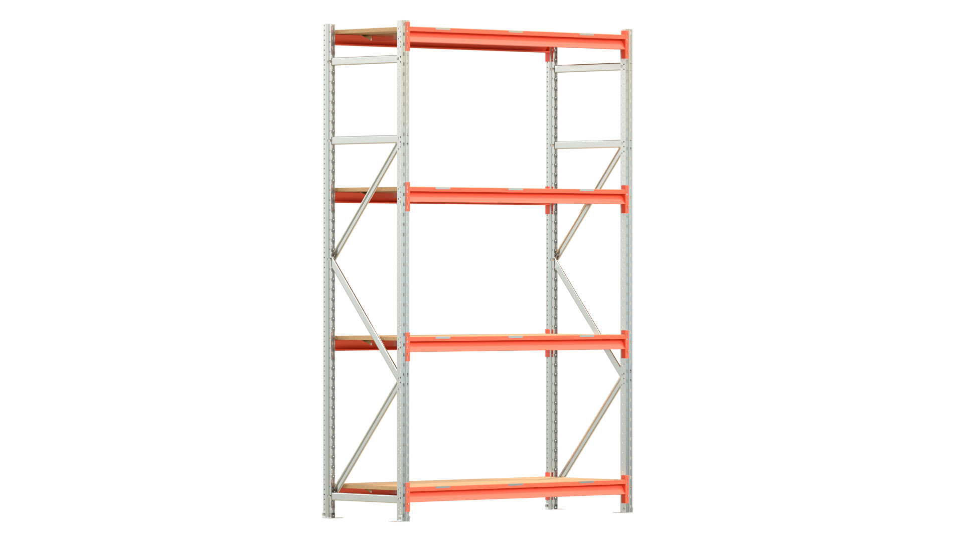 Weitspannregal EMMA - Höhe: 250 cm - Fachbreite: 150 cm - Tiefe: 60 cm - Grundfeld