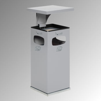 Kombiascher, Abfallbehälter-Aschenbecher für Außen