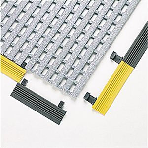 Kantenprofil für Industrierost, schwarz/gelb, für Längsseite (Bestellung 1 mtr = 1 Stück)