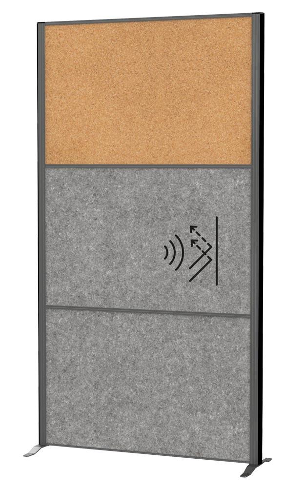 Akustik-Stellwand, BxTxH 1000x44x1800 mm