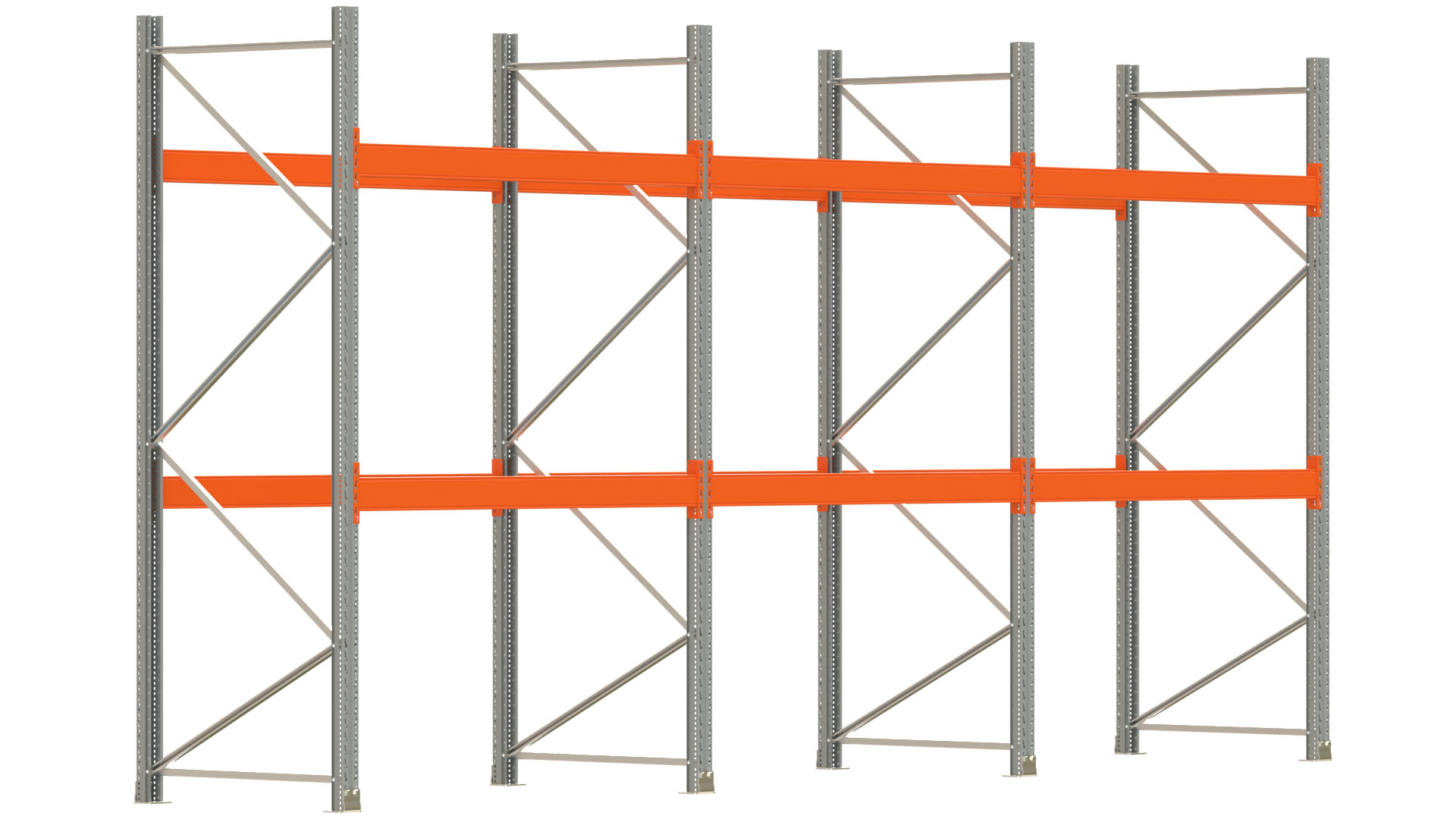 Palettenregal ARTUS - Breite 604 cm - Höhe 300 cm - Tiefe 110 cm - Fachlast 3000 kg - 18 Palettenstellplätze