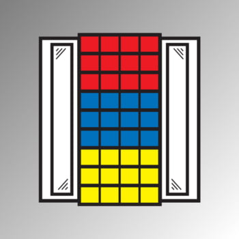 Magazinschrank - Flügeltürenschrank mit Sichtfenster - 8 Fachböden - bestückt mit 36 Sichtlagerkästen - 1950 x 950 x 420 mm (HxBxT) - Farbe resedagrün