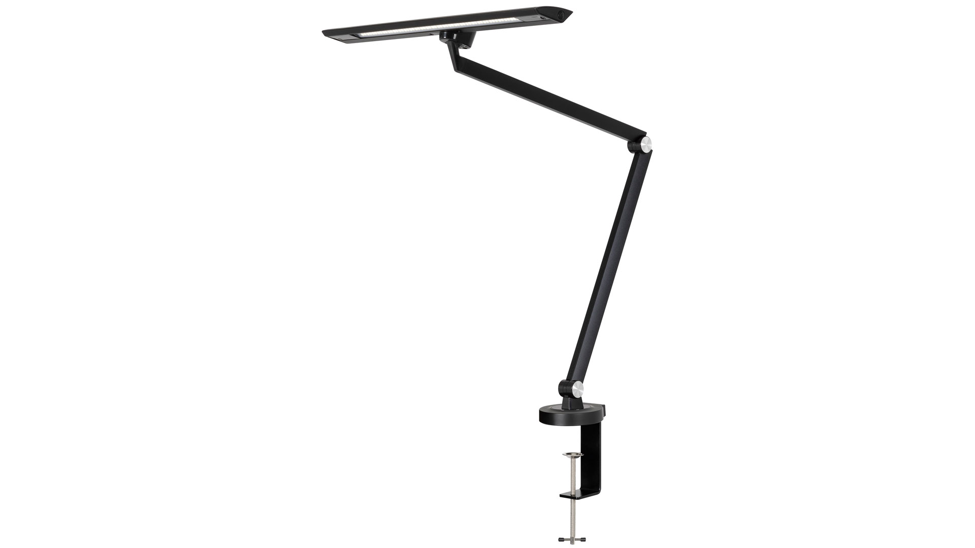 Schreibtischleuchte LED Zirkon Aluminium, ABS, Eisen, PC schwarz Höhe 820 mm mit Klemme LED