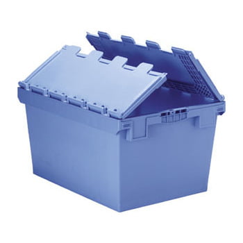 Euronorm-Mehrwegbehälter - 47 l - 290x400x610mm - Klappdeckel - blau