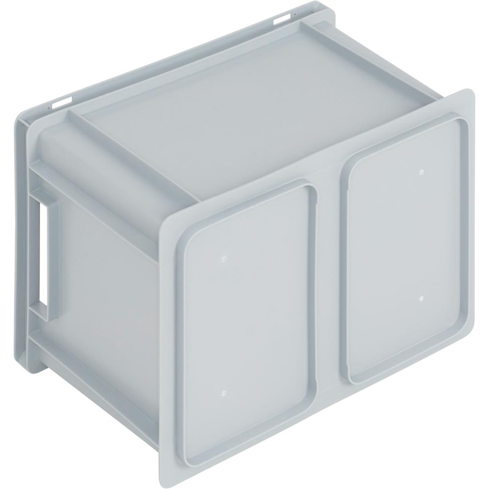 Euronormbehälter, BxTxH 400x300x270 mm, Systemverbundboden, Farbe grau