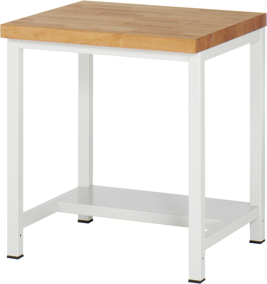 Werkbank Modell 8000 schwarz, BxTxH 750x700x840 mm,  Buche-Massiv Arbeitsplatte 40 mm