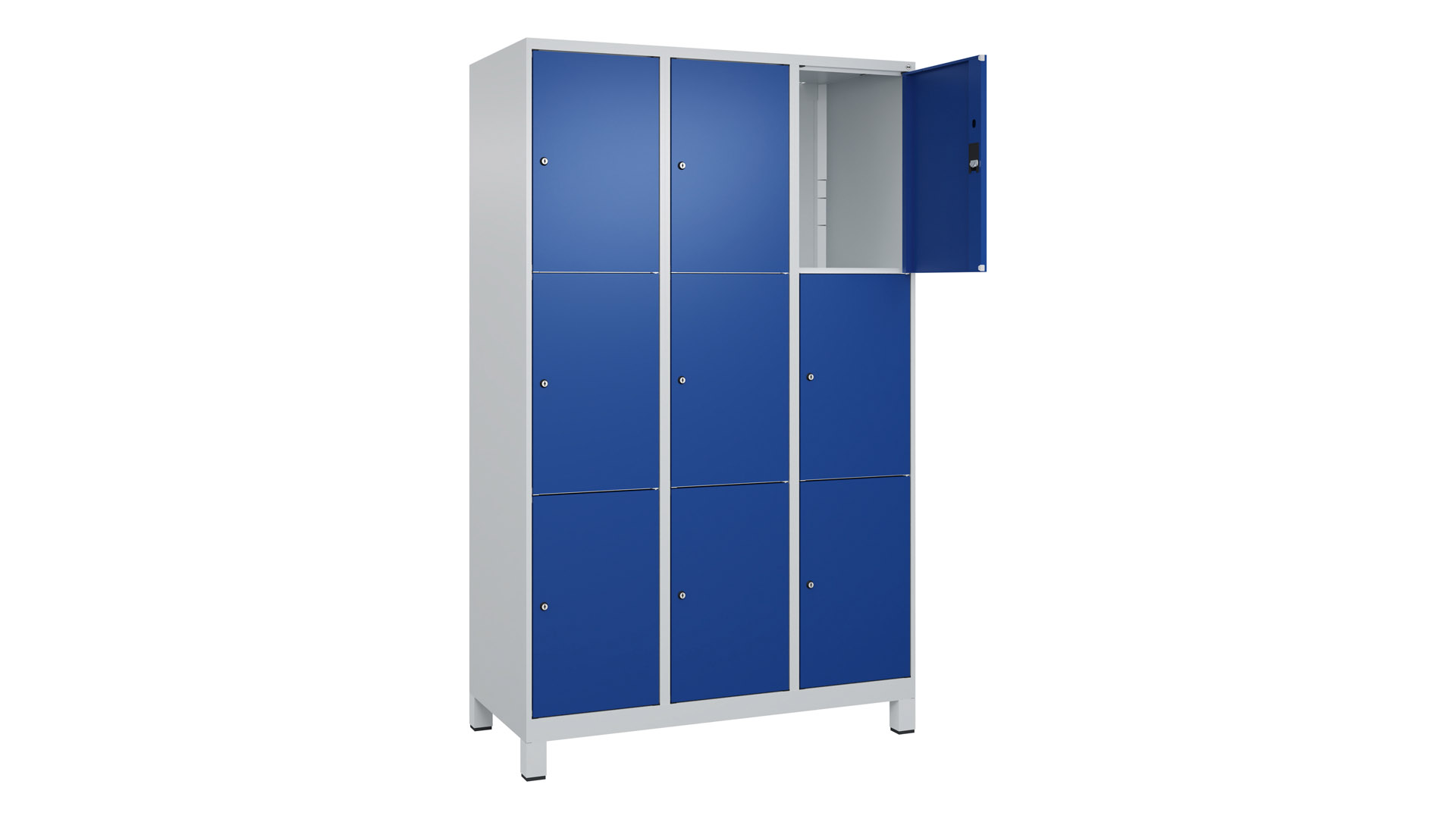 Fächerschrank, Breite 120 cm, Höhe 195 cm, Tiefe 50 cm, 9 Fächer