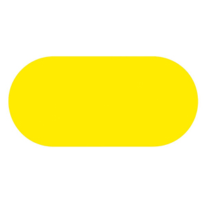 Bodenmarkierung, selbstklebend, Oval, 190x90 mm, Farbe gelb, VE 20 Stück