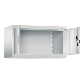 C+P Aufsatzschrank mit Flügeltüren, abschließbar, Korpusfarbe lichtgrau, Frontfarbe lichtgrau, 500 x 1.200 x 500 mm (HxBxT)