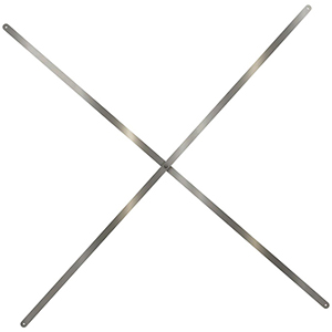 Diagonalkreuz aus Edelstahl für Regalbreite 1400 mm